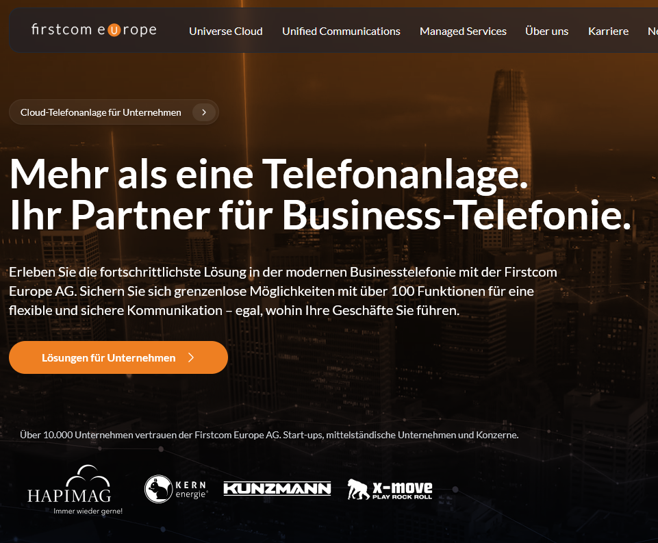 Preview: Die neue Webseite der Firstcom Europe AG: Ihre Kommunikationslösungen im Fokus!